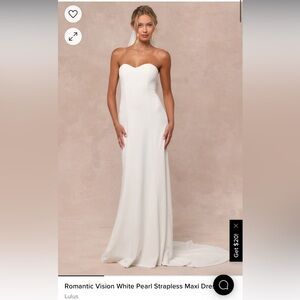 Lulu's White Strapless Maxi Dress